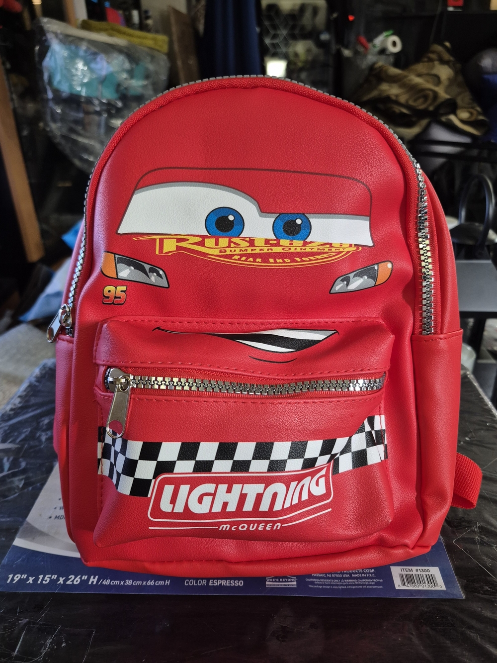 Lightning McQueen Red Kids Backpack #95